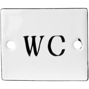 Ib Laursen Emalje skilt, WC