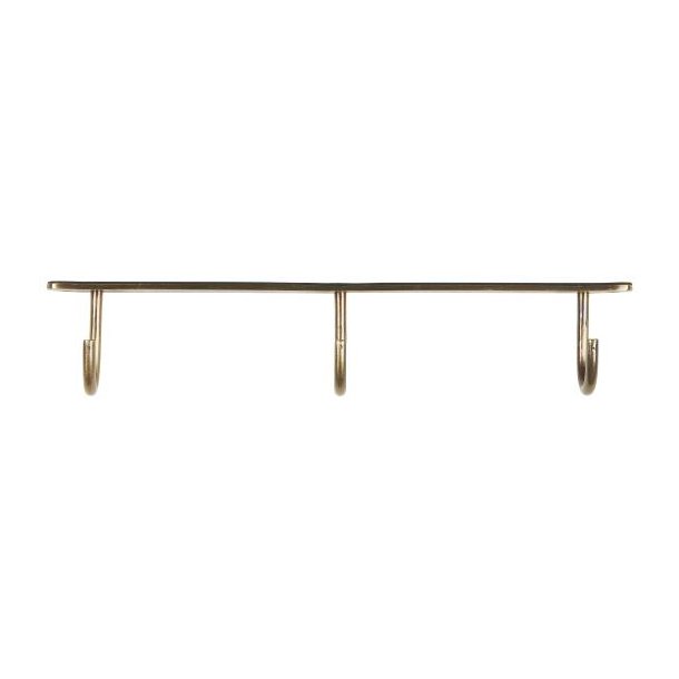 Ib Laursen Knagerkke m/3 knager antik messing skrues op under hylde