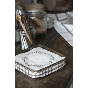 Ib Laursen Servietholder filigran flet kvadratisk
