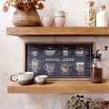 Chic Antique Billede m. Kaffemotiv Og Naturramme