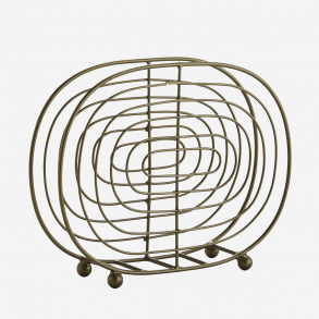 Madam Stoltz Servietholder Rund, Antique Brass