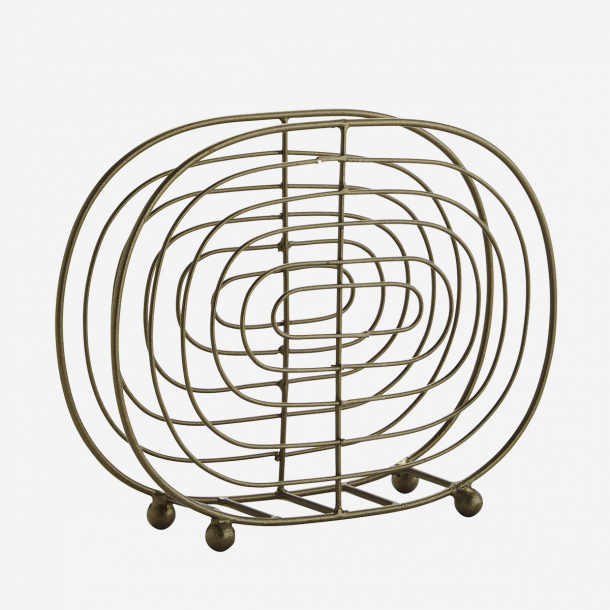 Madam Stoltz Servietholder Rund, Antique Brass