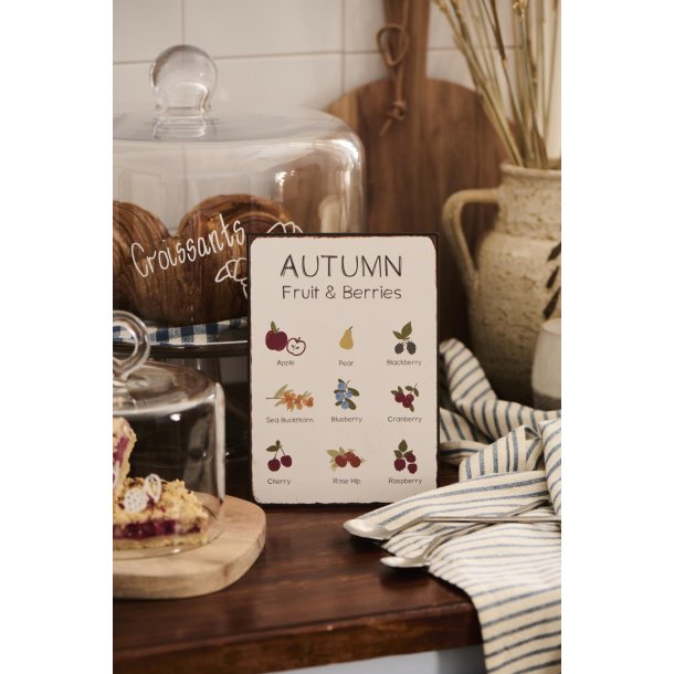 Ib Laursen Metalskilt Autumn Fruit &amp; Berries