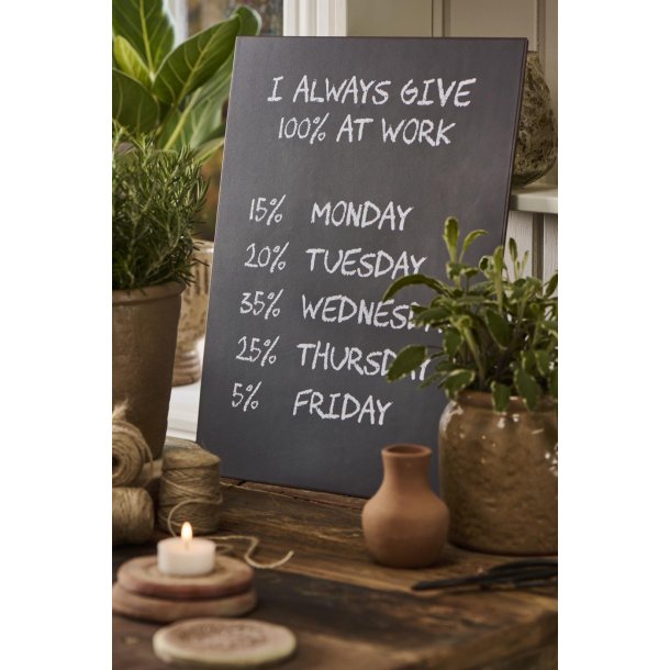 Ib Laursen Metalskilt I always give 100% at work