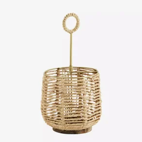 Madam Stoltz Bestik Holder Med Jute