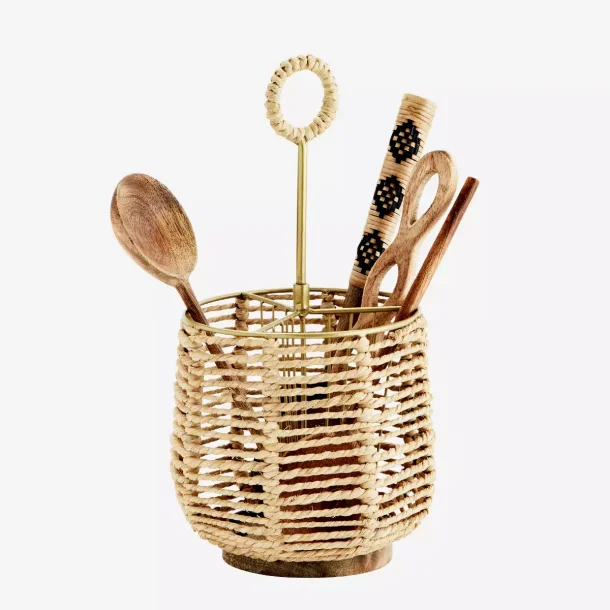 Madam Stoltz Bestik Holder Med Jute