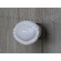 Chic Antique Oval Knop, Perlekant, Hvid
