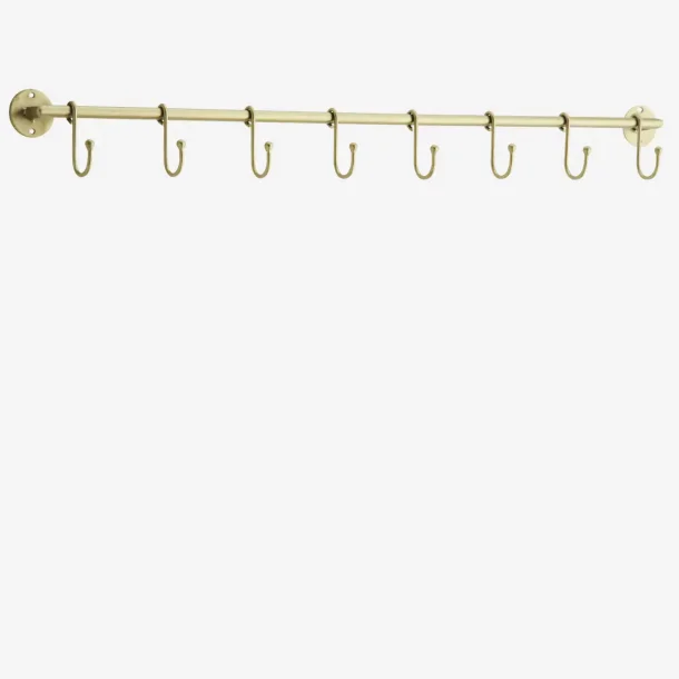 Madam  Stoltz Knagerkke Med 8 Kroge, Antique Brass
