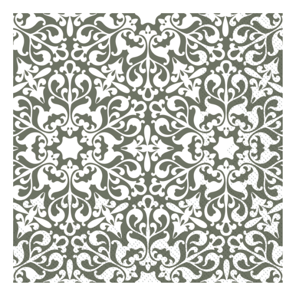 Chic Antique Serviet m. mnster, Oliven