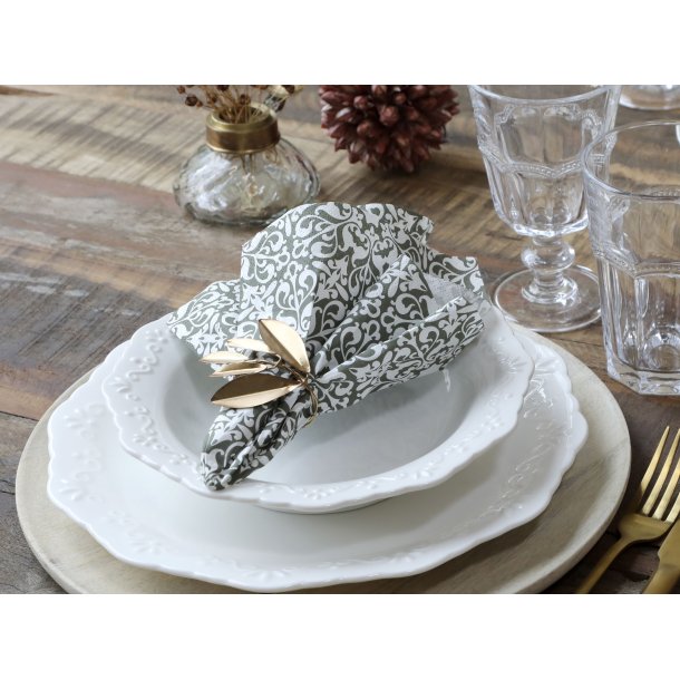 Chic Antique Serviet m. mnster, Oliven