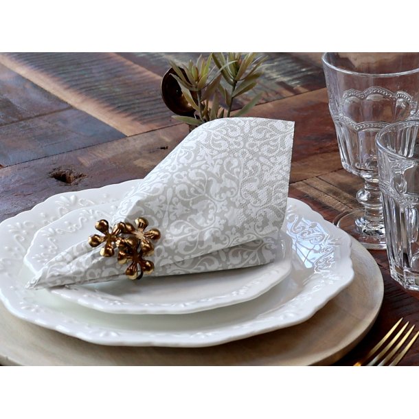 Chic Antique Serviet m. Mnster, Fransk Gr