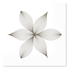 Chic Antique Serviet m. Blomster, Mocca