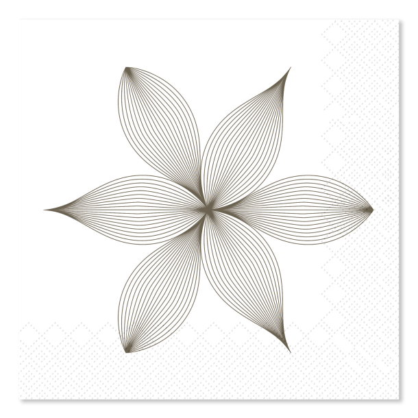 Chic Antique Serviet m. Blomster, Mocca