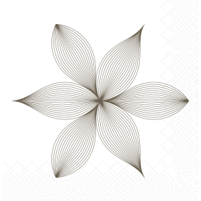 Chic Antique Serviet m. Blomster, Mocca