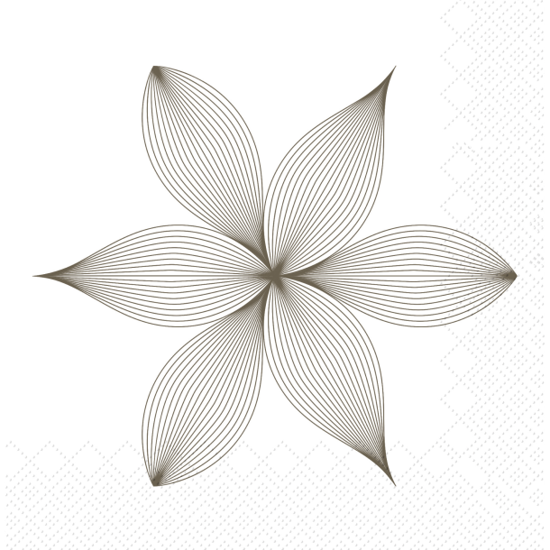 Chic Antique Serviet m. Blomster, Mocca