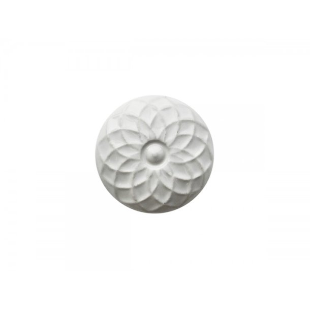 Chic Antique Greb med blomst, hvid