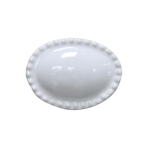 Chic Antique Greb m. perlekant hndlavet, Hvid