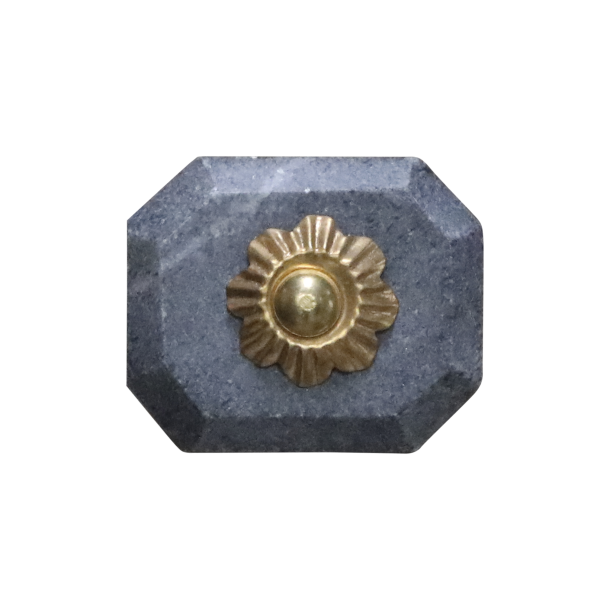 Chic Antique Greb af marmor m. messing dekor