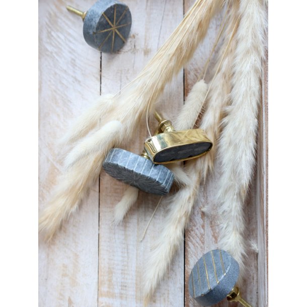 Chic Antique Marmor Greb m. Messingdetaljer