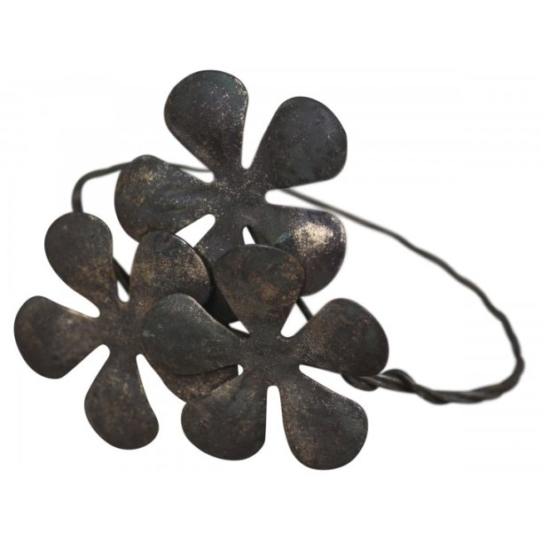 Chic Antique Servietring m. blomster, antique messing