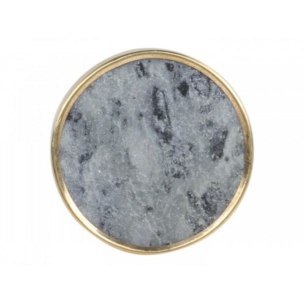 Chic Antique Greb af marmor m. messingkant, Sort