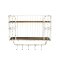 Chic Antique Gl. hylde med 5 Knager, Antique Creme