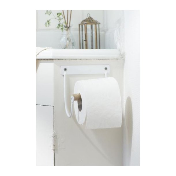 Ib Laursen Toiletpapirholder - Hvid m/trrulle