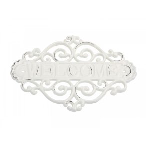 Chic Antique Skilt Welcome, Antique Creme