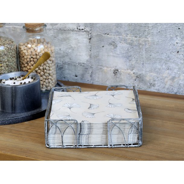 Chic Antique Fil De Der Servietholder, Antique Zink