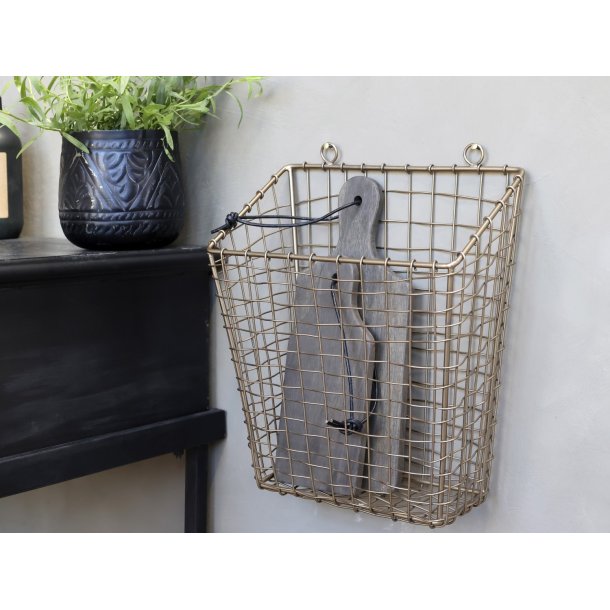 Chic Antique Fil de fer Kurv, Antique Messing