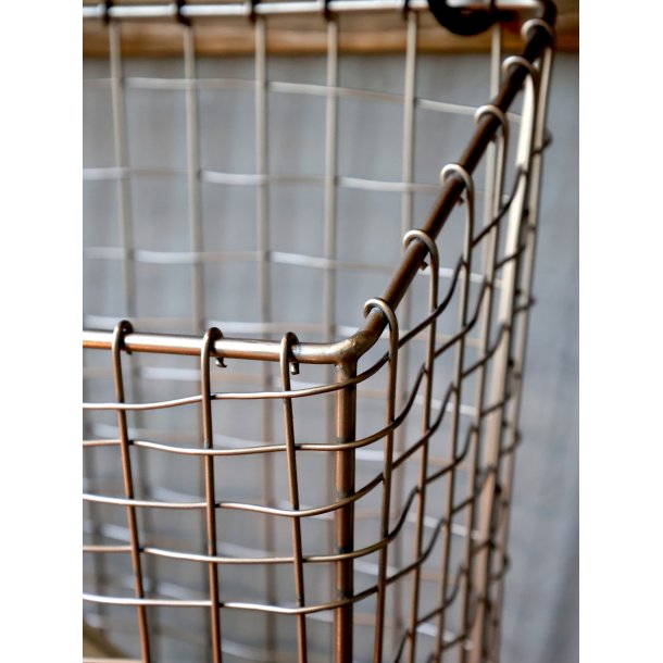 Chic Antique Fil de fer Kurv, Antique Messing