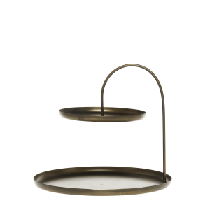 Chic Antique Etagere m. 2 fade, Antique Messing