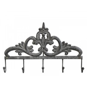 Chic Antique Knagerkke m. dekor og 5 knager