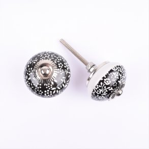 La Finesse Keramik Knop, Sort Mnster