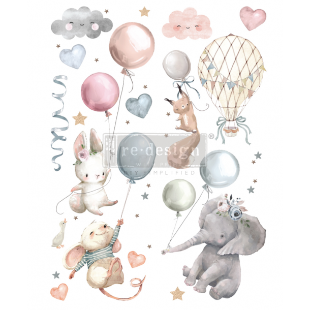 Vintage Paint Redesign decor transfers sweet dreams  60,96x88,90 into 2 sheets