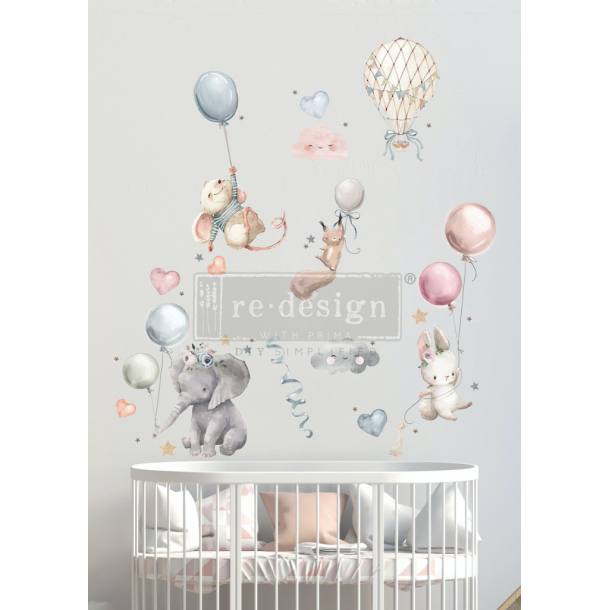 Vintage Paint Redesign decor transfers sweet dreams  60,96x88,90 into 2 sheets