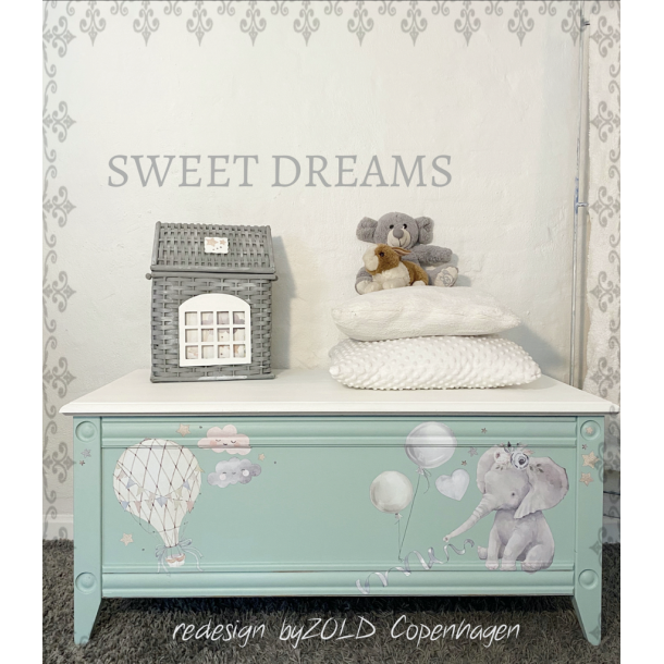 Vintage Paint Redesign decor transfers sweet dreams  60,96x88,90 into 2 sheets