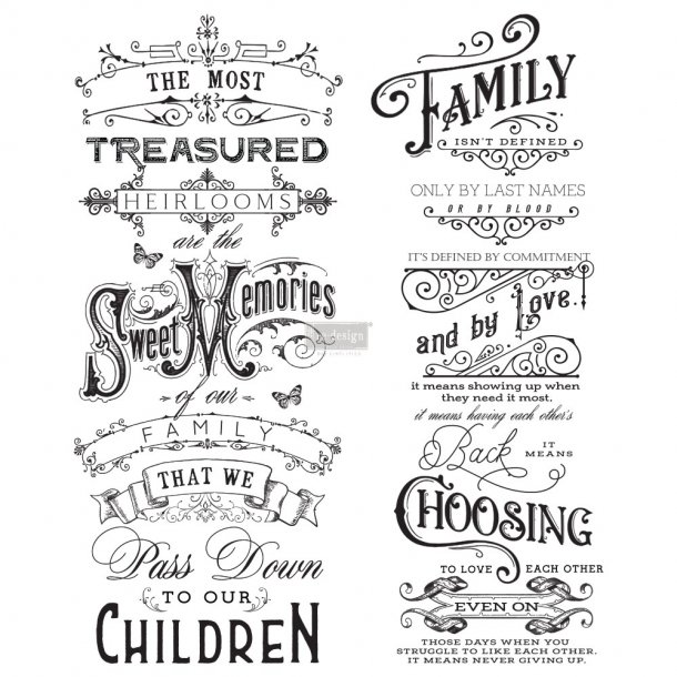 Vintage Paint Redesign decor transfers family heirlooms 2 sheets total sheet size 24 x 29