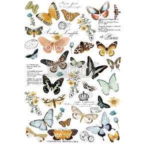 Vintage Paint Redesign decor transfers, Butterfly Dance