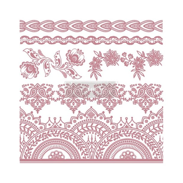 Vintage Paint Decor Stamp, Bohemian Florals