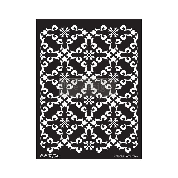 Vintage Paint Redesign Stencil, Gothic Trellis
