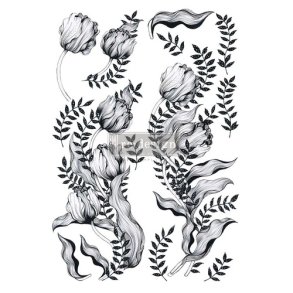 Vintage Paint Redesign decor transfers Mono Tulip 83 x 60 cm