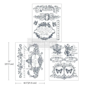  Vintage Paint Redesign Decor Transfers, Lovely Labels