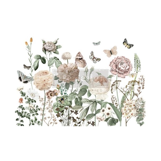 Vintage Paint Redesign Decor Transfers, All The Flowers