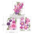 Redesign decor transfers Purple Blossom, 3 ark af 27,9 x 21,5 cm