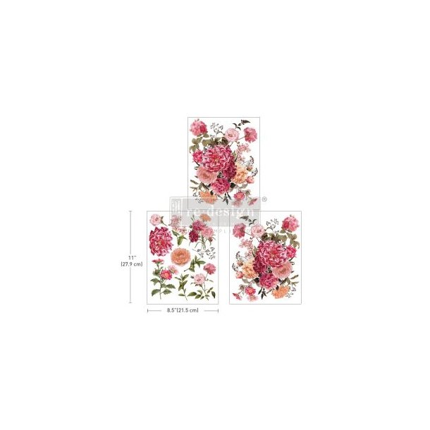 Redesign decor transfers Bright Meadow, 3 ark af 27,9 x 21,5 cm