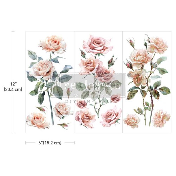 Vintage Paint Redesign decor transfers Blush Symphony, 15,24x30,48 cm
