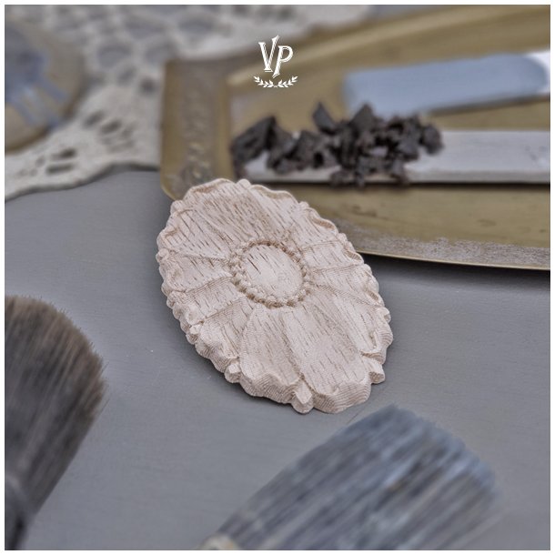 Vintage Paint Tr Ornament Ovalt, 5 x 8 cm