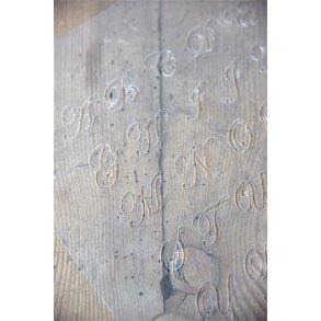 Vintage Paint Stencil Alfabet, Kursiv skrift