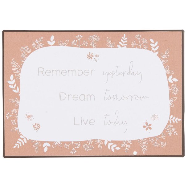 Ib Laursen Metalskilt Remember Yesterday Dream tomorrow